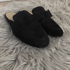 Black Suede Mules